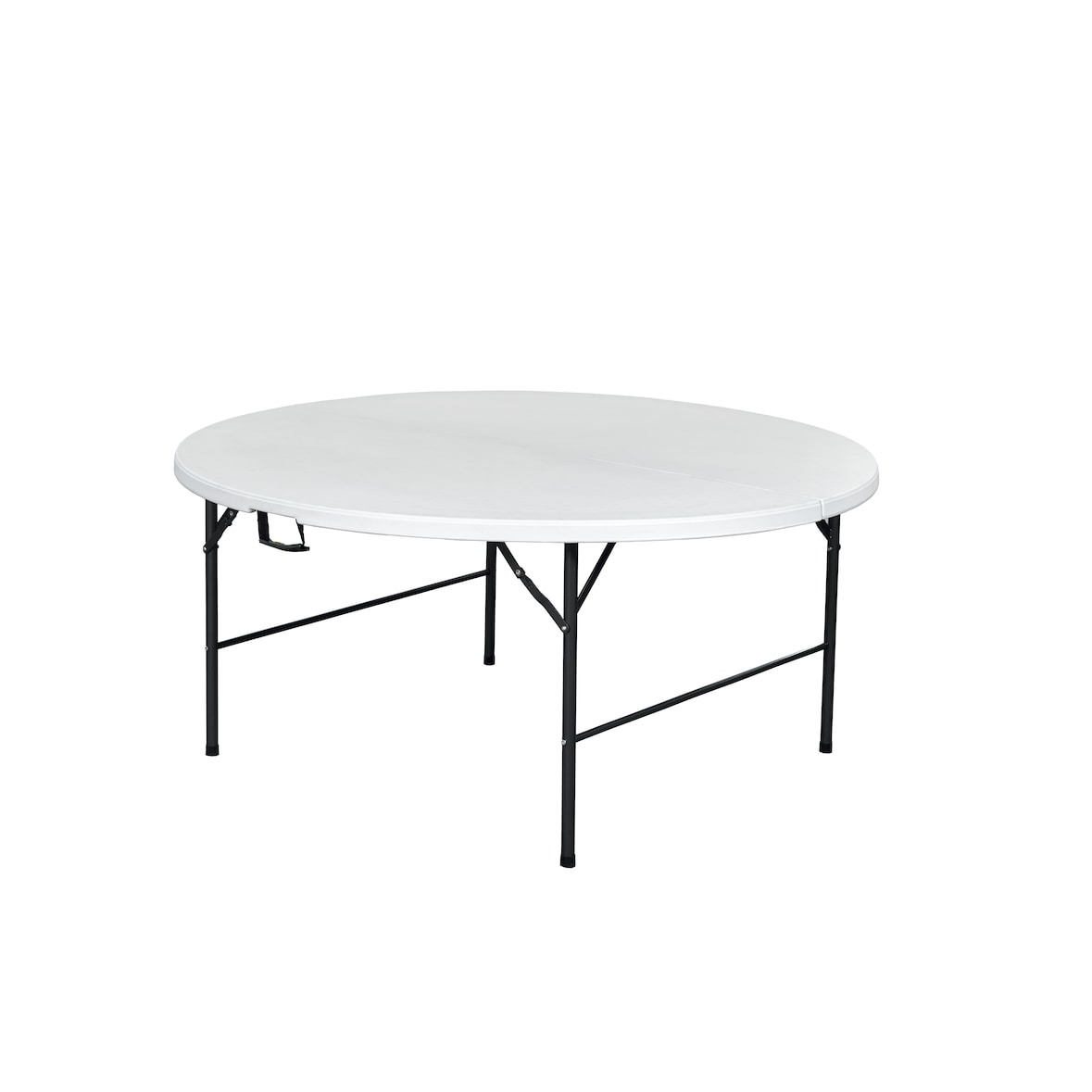 METRO PROFESSIONAL Bankett Stehtisch klappbar Pamua, Stahl, HDPE-Tischplatte, Ø 160 x 74 cm, weiß