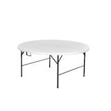 thumbnail of METRO PROFESSIONAL Bankett Stehtisch klappbar Pamua, Stahl, HDPE-Tischplatte, Ø 160 x 74 cm, weiß