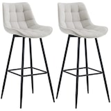 thumbnail of Set de 2 Taburetes de bar Dartford Gris/Terciopelo