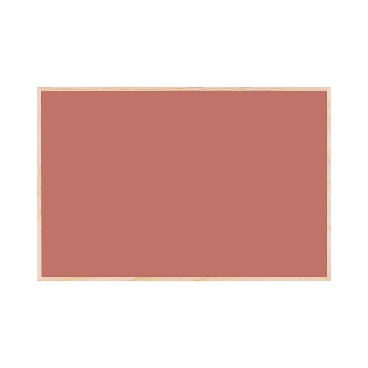 Bi-Office Pizarra Magnética Earth New Basic Terracotta, 88,5 x 58,5 cm, Superficie de Acero Lacado, Marco de Pino Natural