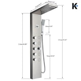 thumbnail of BERND | Premium douchepaneel Regendouche RVS | Geborsteld zilver Massagedouche Douchesysteem | Mengkraan Douchegarnituur Douchesysteem