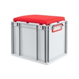 thumbnail of PROREGAL Eurobox NextGen Seat Box Rot | HxBxT 36,5x30x40cm | 30 Liter | Griffe geschlossen | Eurobehälter, Sitzbox, Transportbox, Transportbehälter
