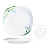 thumbnail of 6x White Calla Speiseteller Porzellan 6 Pers Platte groß floral Essteller Blume