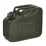 thumbnail of BW® Kraftstoffkanister Metall Benzinkanister 10 Liter mit Ausgießer - Bronzegrün - RAL 6031-F9 - TÜV-geprüft und UN-Zulassung - Made in Europe