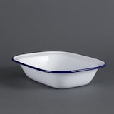 thumbnail of Gastronoble Olympia rechteckige Speiseschale weiß-blau 19 x 28cm