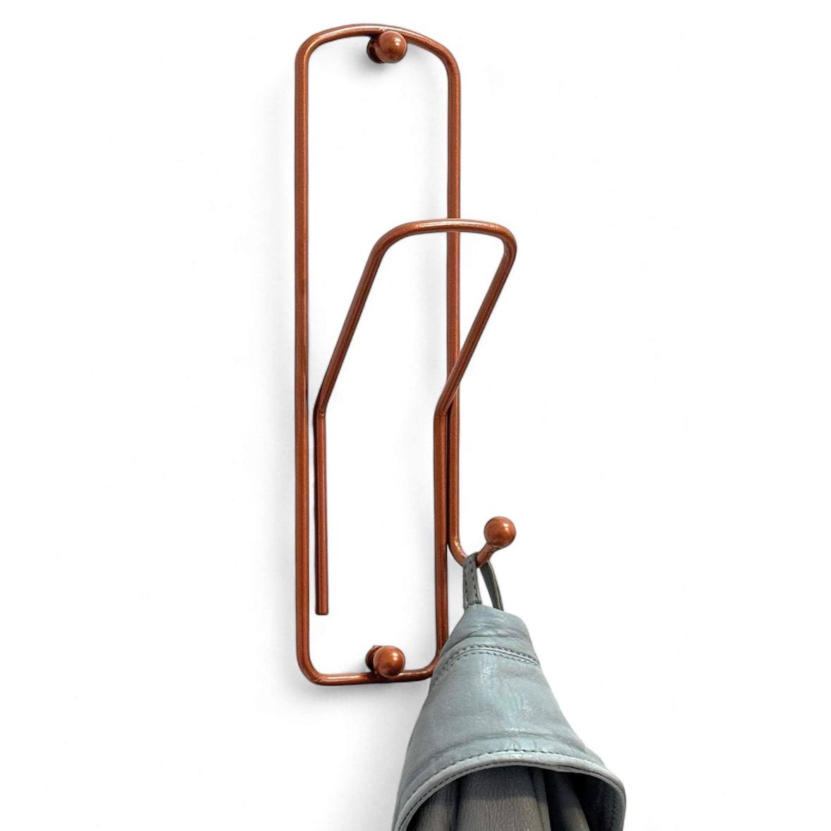 DanDiBo Wandhaken Garderobe Garderobenhaken Kupfer Kleiderhaken Büroklammer 32 cm Klammer Jackenaufhänger Haken