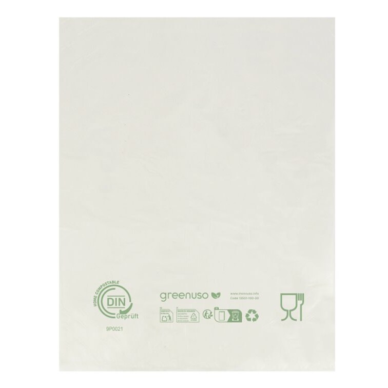 MONOUSO - Flachbeutel Markt Home Compost “Classic” 23x30,5cm 12µm (100 Stück)
