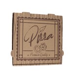 thumbnail of DayBays 3900 Stk. Pizza-Karton 31x31x4 cm  Braun Kraftpapier bedruckt mit Pizza-Motiv