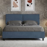 thumbnail of Letto contenitore imbottito 160x190 microfibra blu Sleeper
