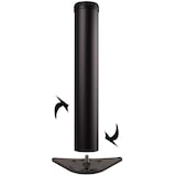 thumbnail of 4 x Tischfuß Ø60 mm SCHWARZ MATT Tischbeine Möbelfuß |Höhe 1100 mm|höhenverstellbar + 30 mm