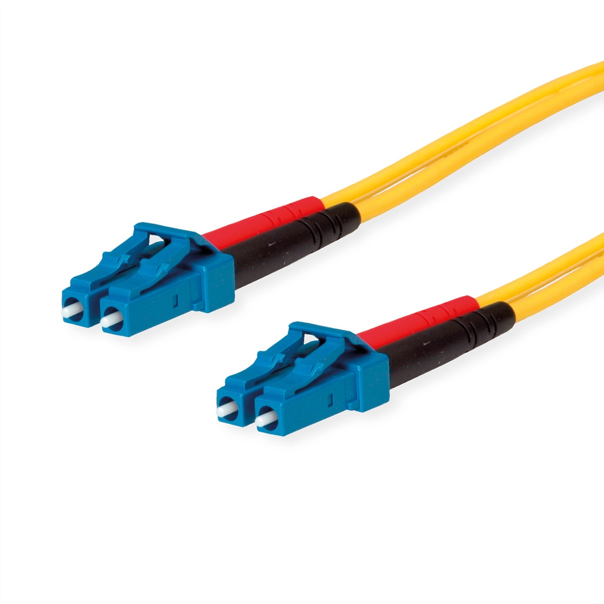 TELEGÄRTNER LWL Rangierkabel 2x E9/125 OS2, 1x LC Duplex - 1x LC Duplex, gelb, 1 m