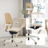 thumbnail of Ergonomische bureaustoel Skandis zonder hoofdsteun beige / wit frame hjh OFFICE