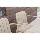 thumbnail of Ensemble de salle à manger extérieur Table rectangulaire 130x80 cm et 6 chaises avec accoudoirs, résistant, pour terrasses, jardins-Zeno+Ginny-Caramel