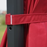 thumbnail of Ampelschirm HWC-A96, Sonnenschirm Gastronomie 3x3m (Ø4,24m) Polyester/Alu 23kg ~ Flap, terracotta ohne Ständer