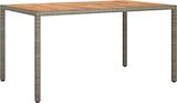 thumbnail of vidaXL Gartentisch Grau 150x90x75 cm Poly-Rattan