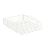 thumbnail of Relaxdays stapelbare Dokumentenablage, für DIN A4, Gitter Design, Briefablage fürs Büro, Metall, B x T: 25 x 34 cm, weiß