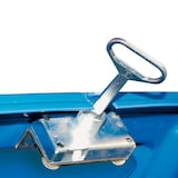thumbnail of Abschließbare 120 Liter Mülltonne, blau, BxTxH 480 x 550 x 930 mm