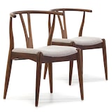 thumbnail of Pack 2 chaises Rustic, Couleur Noyer, Bois Massif, 55 cm x 54,5 cm x 76 cm