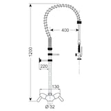 thumbnail of Gastro M Einloch-Geschirrbrause Hohes Modell