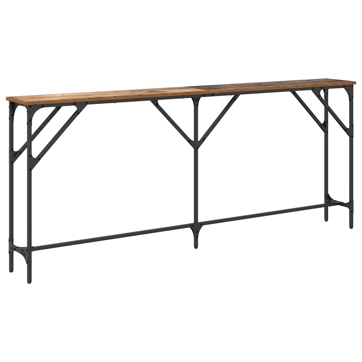 Table console Bois Ancien 180 x 23 x 75 cm Modèle Aero Riviera Élite