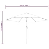 thumbnail of vidaXL Parasol kantelbaar met LED 3 m groen