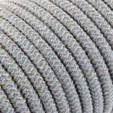 thumbnail of Fil Électrique Tissu Beige et Bleu 3x0,75mm² - Câble Électrique Textile de Qualité