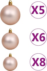 thumbnail of vidaXL Künstlicher Weihnachtsbaum mit Beleuchtung & Kugeln Weiß 120 cm