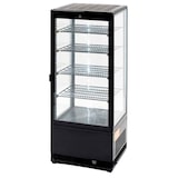 thumbnail of Romux® Vitrine Pasteleira Expositora Refrigerada Vertical 4 Prateleiras 1 Porta Preta 100 Litros Ventilada | Vitrine de Bancada Cristal Reto