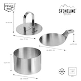 thumbnail of STONELINE® Dessertringe und Speiseringe Set, 8-teilig, Edelstahl, 6 Ringe, 1 Heber, 1 Stempel, rund