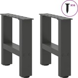 thumbnail of vidaXL Couchtischbeine Anthrazit 2 Stk. 30x(30-31) cm Stahl