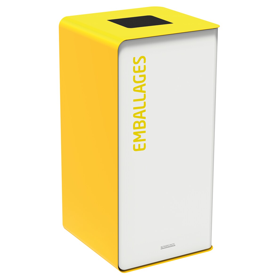 Rossignol - Borne de tri avec bac 40L CUBATRI - emballages blanc/jaune