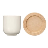 thumbnail of San Ignacio KINVARA - Set de 4 Vasos de Cerámica 5,5x6,5cm con Posavasos 8cm Blanco