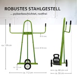 thumbnail of Plattenwagen Stahl Tragkraft 300 kg gummierte Auflage Vollgummiräder Plattentransportwagen in Grün