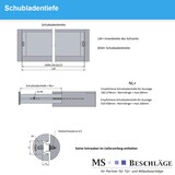 thumbnail of Teleskopschiene Teilauszug 1 Paar Schubladenschienen 17mm Höhe Nutmontage 438mm