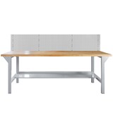 thumbnail of PROREGAL Werkbank Giant Rhino Plus mit Lochplatte | HxBxT 131x200x70cm | Traglast 500kg | Lichtgrau