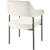 thumbnail of tectake Cadeira de jantar Doé, estofada, pernas de aço - Conjunto de 6 Efeito veludo off-white