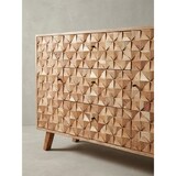 thumbnail of Sideboard REWA 140x78,5x40 cm Anrichte Massivholz Akazie Schrank Braun, Landhaus-Stil Kommode mit 3 Schubladen & 2 Türen, Flurschrank Echtholz,