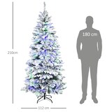 thumbnail of HOMCOM Árvore de Natal 210 cm com 250 Luzes LED Árvore de Natal Nevada com 829 Ramos e Base Dobrável Ø112x210 cm Verde