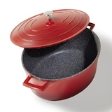 thumbnail of STONELINE® Gourmet Bräter 32x25 cm mit Deckel, Backofen und Induktion geeignet, Antihaft, kirschrot