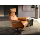 thumbnail of Angel Cerdá Fauteuil pivotant en cuir brun 5137C 78 x 70 x 115