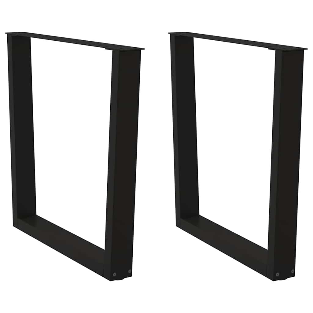 vidaXL Esstischbeine V-Form 2 Stück Schwarz 80x(72-73,3) cm Stahl