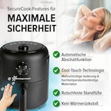 thumbnail of GOURMETmaxx Heißluftfritteuse mit 2,3 l & 1000 Watt - inkl. Timer & 8 Funktionen