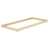 thumbnail of Einzelbett Niedrigbett unbehandeltes Holz 90x200 Fichte Tanne V-60.47N-09 Rollrost und Matratze inkl.