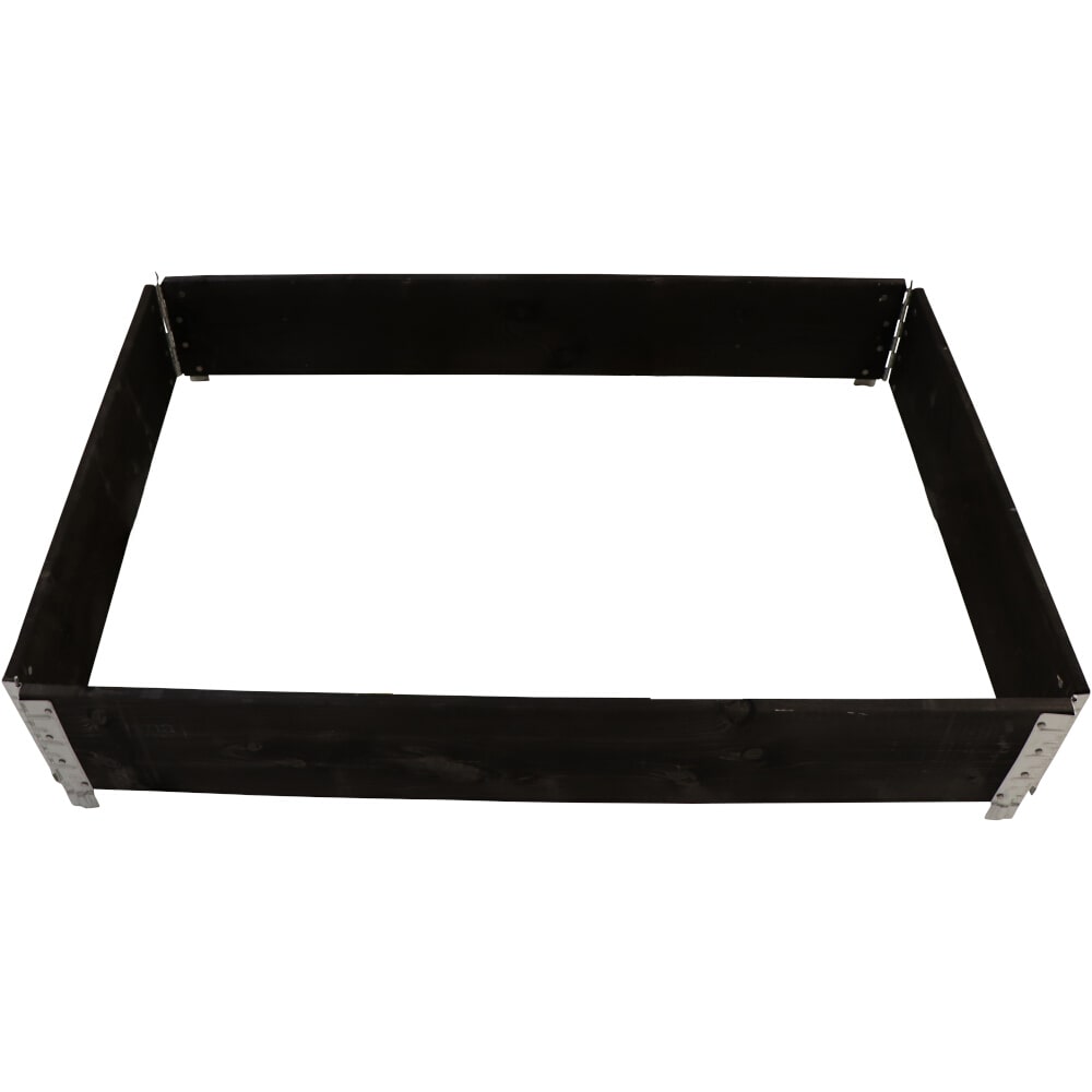 Hochbeet stapelbar, 120 x 80 x 19,5 cm, schwarz