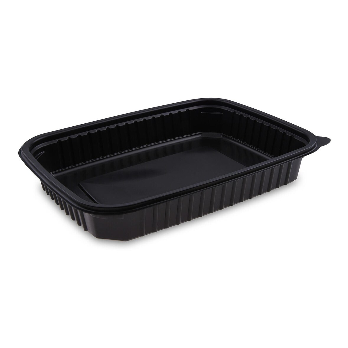 50x Mikrowellenschalen schwarz 'L' 1200 ml - 25x18,5x4cm