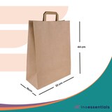 thumbnail of Inoverse 250 stk Papiertüten mit Henkel, 32+16x44 Papiertragetaschen, Braun Geschenktüten, Papiertaschen