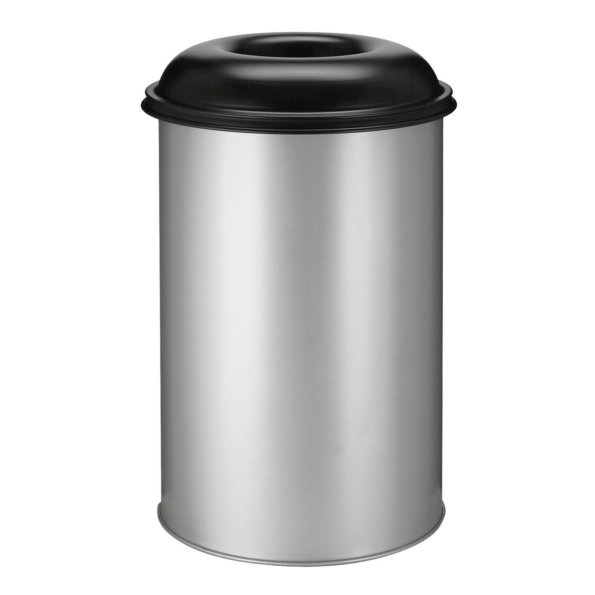 Vlamdovende papierbak 200 ltr - aluminiumgrijs, zwart