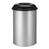 thumbnail of Vlamdovende papierbak 200 ltr - aluminiumgrijs, zwart