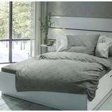 thumbnail of Bettwäsche 155x220 Velours Set Mikrofaser Grau Anthrazit Karo Rauten Design 4 teilig