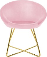 thumbnail of ML-Design – Esszimmerstühle 2er Set – Rosa Samt | runde Rückenlehne, goldene Metallbeine, ergonomisch gepolstert